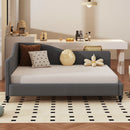 Modern L Shaped Linen Daybed With Legs