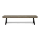 Outdoor Patio Bench - Gray / Rustic Metal