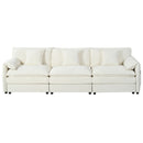 Modern Comfy Deep Seat Modular Sectional Sofa Cloud Couch With Ottoman