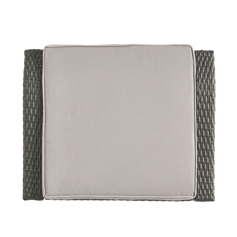 Honolulu - Modern Chat Set of 5 With Wicker - Gray / Silver