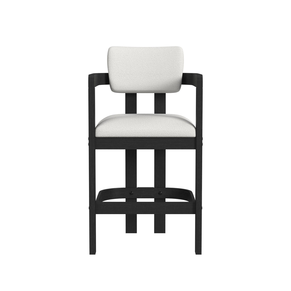 Portland Arm Barstool (Set of 2) in Black / White by Elements International, view 10