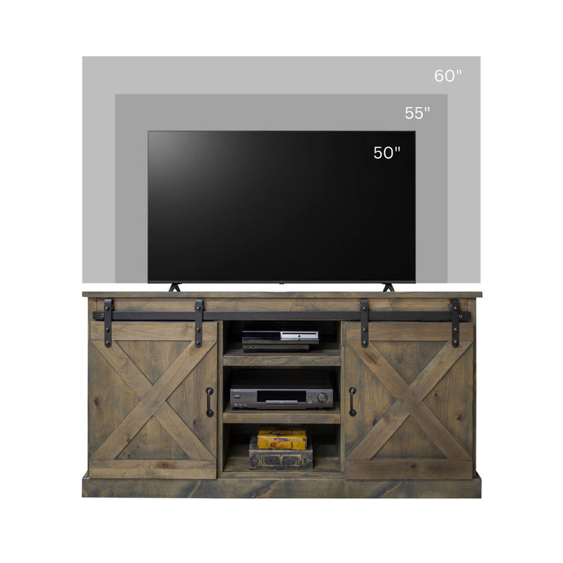 Farmhouse - Corner TV Stand - Barnwood
