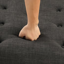 Convertible Folding Sofa Bed Ottoman With Memory Mattress And Tufted Design