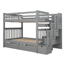 Bunk Bed With Shelves And 6 Storage Drawers