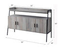 Samiya - TV Stand - Gray Oak & Black Finish - Atlantic Fine Furniture Inc