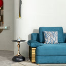 Modern Round Side Table For Small Spaces With Carbon Steel Construction