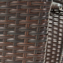 Trenton - Outdoor Side Table With Glass Top - Brown Rattan