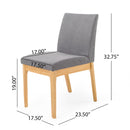 Contemporary Dining Chair SetWith Upholstered Fabric