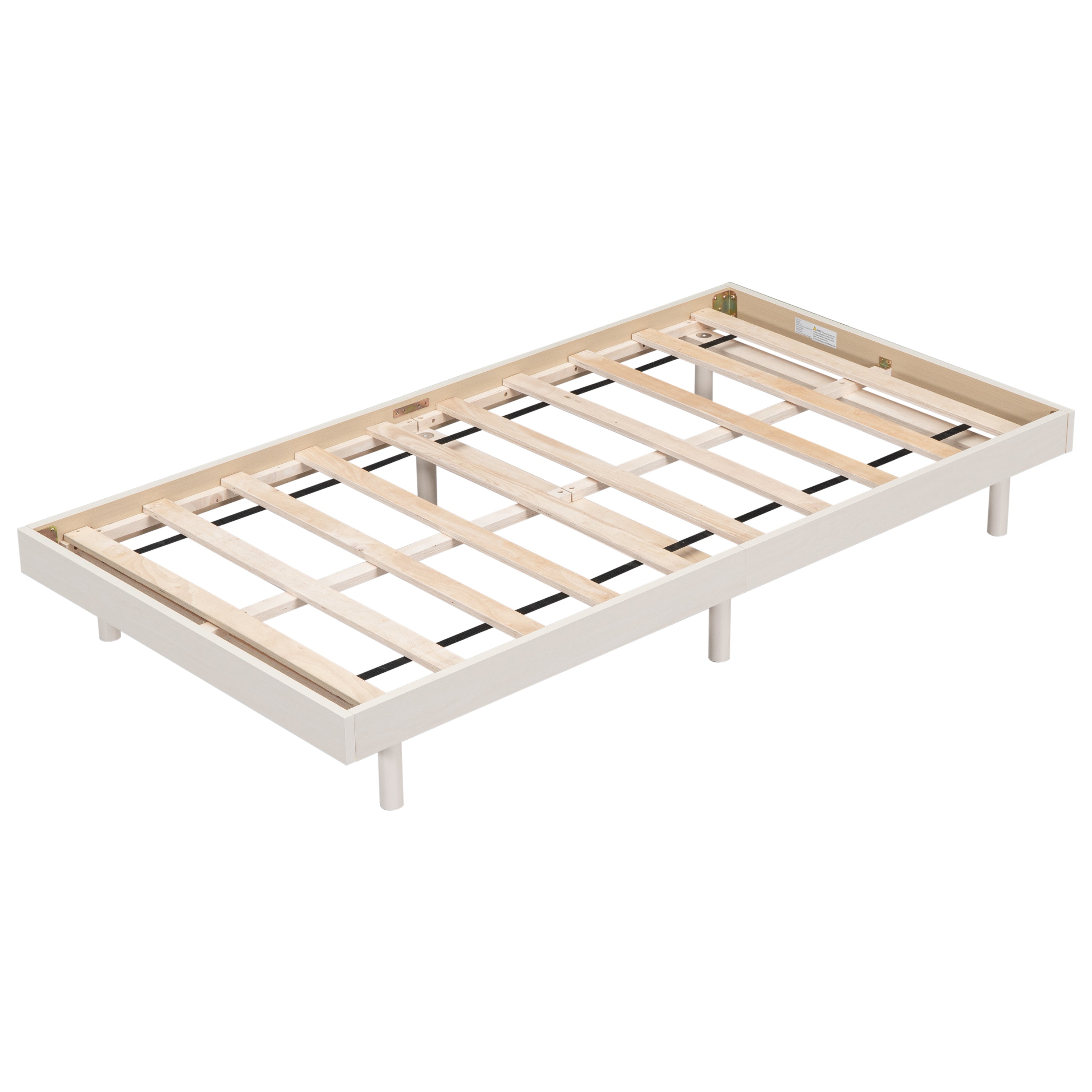 Modern Design Twin Size Floating Platform Bed Frame for White Washed Color - Atlantic Fine Furniture Melbourne FL