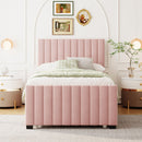 Upholstered Design Platform Bed With Trundle