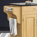 Create-A-Cart - 4 Doors Kitchen Cart - Black Granite Top