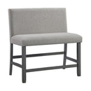 Seneca - Counter 3 Piece Corner Fabric Bench - Gray