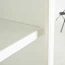 Retro Style 75'' Tall Display Shelf With Cabinet For Hallways Living Room Kitchen - White