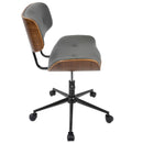 Lombardi - Mid Century Modern Adjustable Office Chair With Swivel
