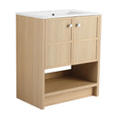Modern Freestanding Bathroom Vanity With Ceramic Sink And Soft Closing Doors