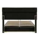 Full Size Upholstered Bed with LED Light and Integrated Bluetooth Audio System, Modern Platform Bed with Hydraulic Storage System and USB Port, Velvet , Beige