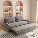 Queen Pull Out 3 In 1 Convertible Sleeper Sofa With Side Storage