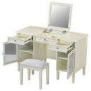 Multi Functional 2 In 1 Vanity Desk With Flip Top Mirror Material - White Oak