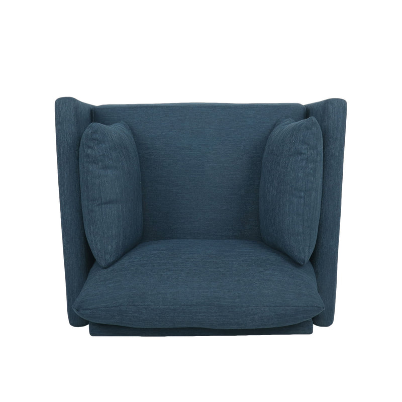 Luminate - Upholstered Fabric Club Chair With Tapered Legs And 2 Accent Pillows