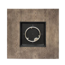 Wellington Square Iron Fire Pit With Wood Pattern Design And 50,000 Btu Output