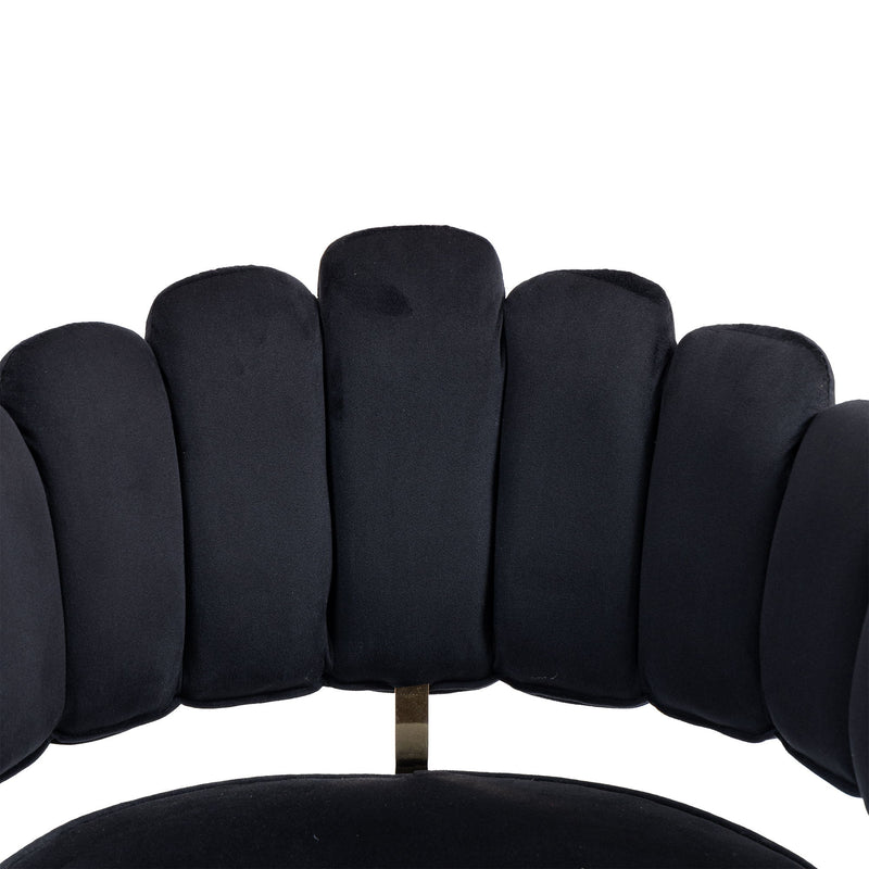 Modern Velvet Home Office Desk Chair With Adjustable Height And Swivel Wheels