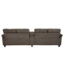 Modern U-Shaped Sectional Sofa With Storage Ottomans