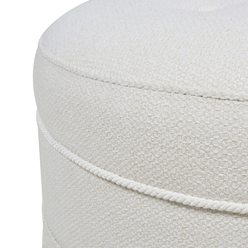 Yolanda - Round Upholstered Accent Ottoman