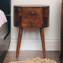 Mini Rounded Nightstand - Chestnut