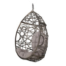 Marlin Hanging Egg Chair Basket With Teardrop Design - Gray