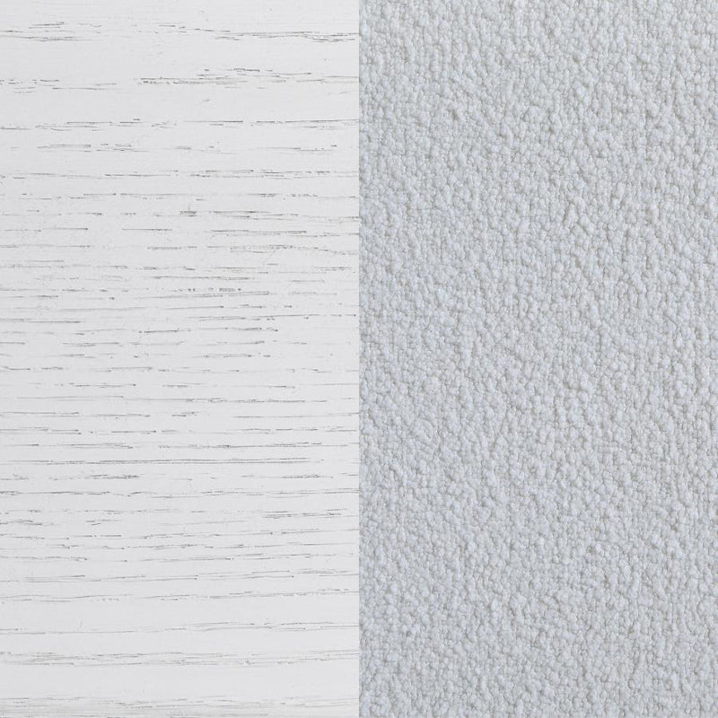 Marielle - Queen Headboard LED Panel Bed - Distressed White