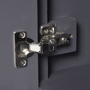 Bathroom Vanity With Ceramic Sink Combo, Modern Freestanding Storage Cabinet With Silver Handles