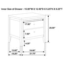 Wilkes - 2-Drawer Nightstand Bedside Table - Dark Cocoa