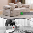 Floor Couch, Convertible Floor Sofa Bed With Pillow Back Support Armrest