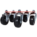 Heavy Duty Snowmobile Dolly V Slide With 2.5" Swivel Casters, Rubber Pad, 1500Lbs Capacity Steel - Red