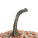 Pumpkin Ornament Decor For Holiday Harvest Festival Fall Festival & Thanksgiving (Set of 2) - Orange Multi