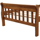 Platform Bed, Mattress Foundation Sleigh Bed With Headboard, Footboard, Slat Support