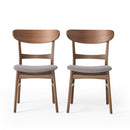 Modern Dining Chair With Upholstered Seat And Wood Frame