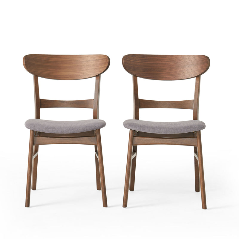 Modern Dining Chair With Upholstered Seat And Wood Frame