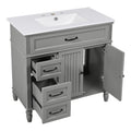 Bathroom Vanity With Sink, Freestanding Cabinet & Drawers