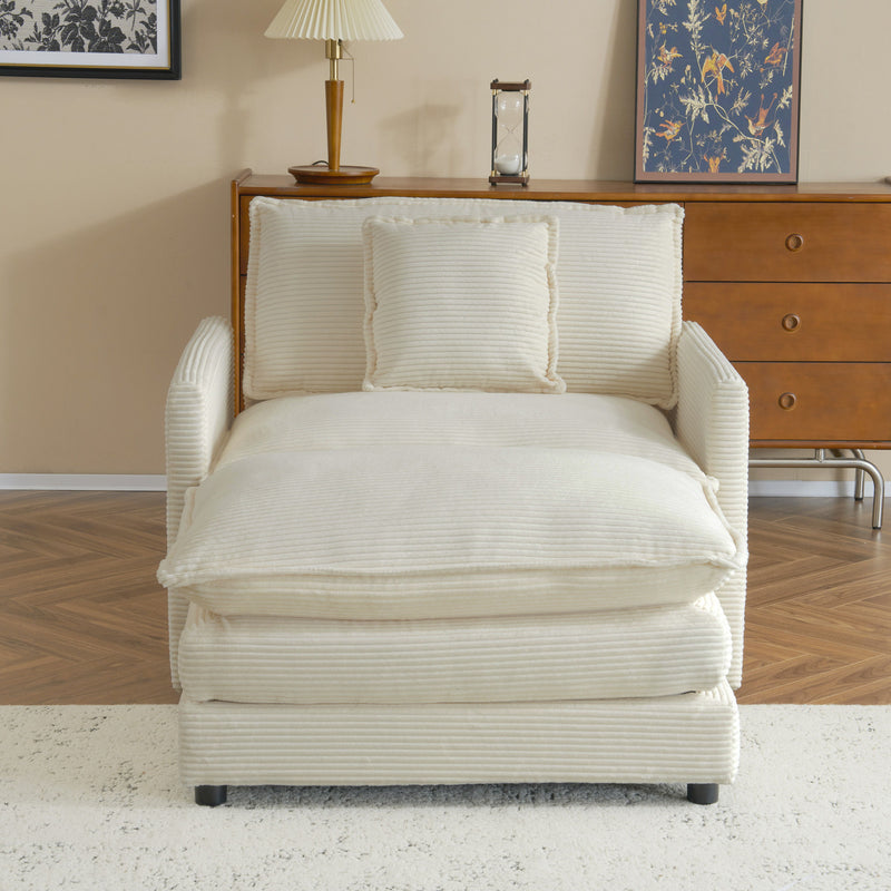 Modern Modular Sofa With Side Storage Pockets For Living Room