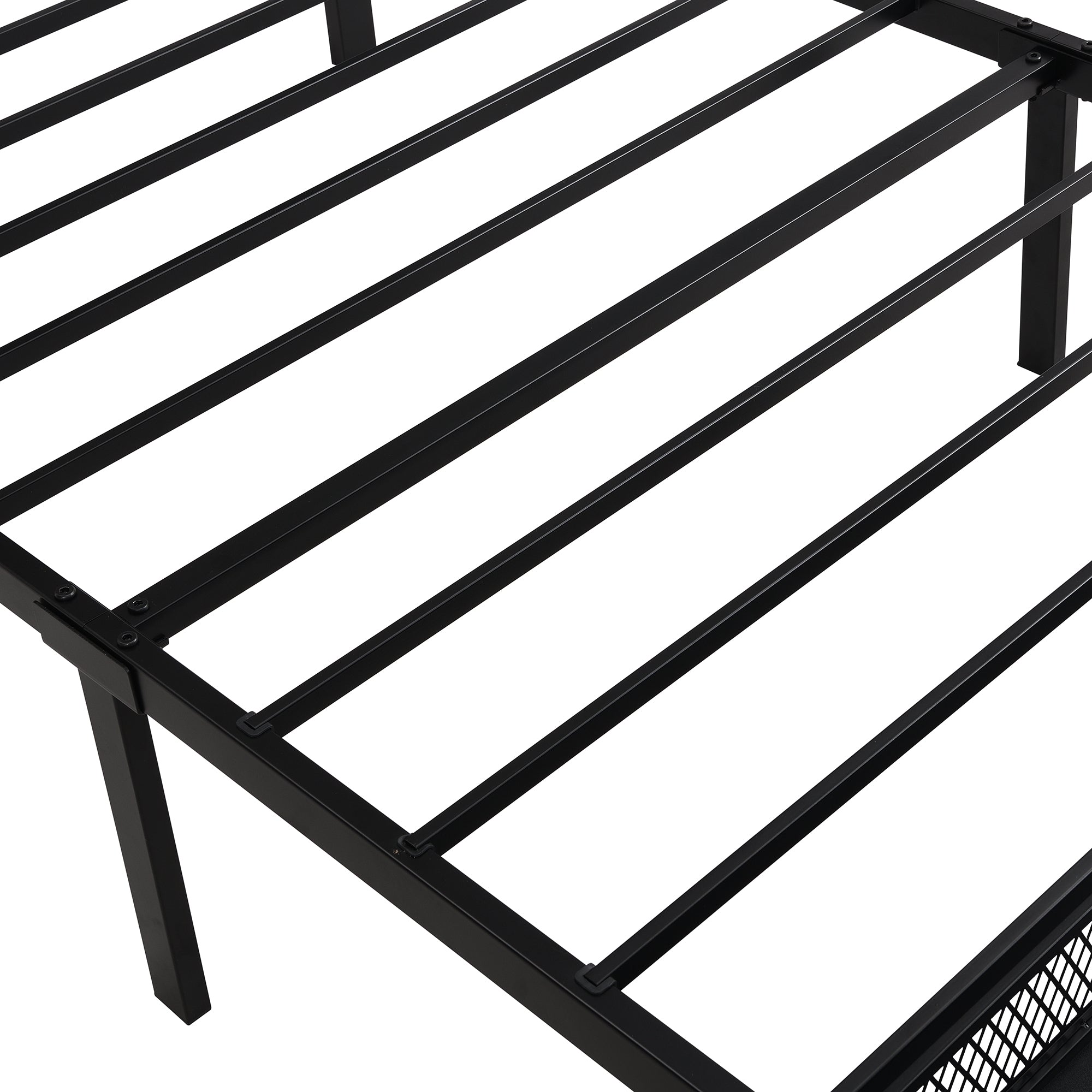 Twin Size Storage Bed Metal Platform Bed with a Big Drawer - Gray - Atlantic Fine Furniture Melbourne FL