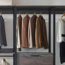 Monica - Wood Walk In Closet System With Modular Design Melamine - Rustic