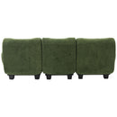 3 Seater Sofa Couch With Curved Armrests