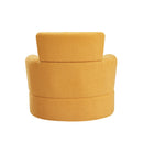 360° Swivel Chair Upholstered Accent Barrel Chair With Adjustable Headrest