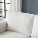 Rolled Arm Sofa With Nailhead Trim With Wooden Legs