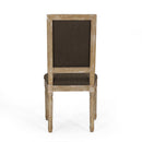 French Country Style Dining Chair With Upholstered Seating And Fluted Legs