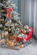 Christmas Ball Ornaments, Glass Decorative Hanging Ball Christmas Tree Ornaments For Holiday Party Decorations (Set of 4) - Silver