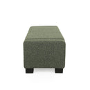 Textured Fabric Ottoman Bench With Hinged Lid