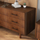 Logan - Mid-Century Modern Dresser With 6 Drawers - Brown