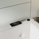 Modern Upholstered Platform Bed With USB Ports And LED Belt